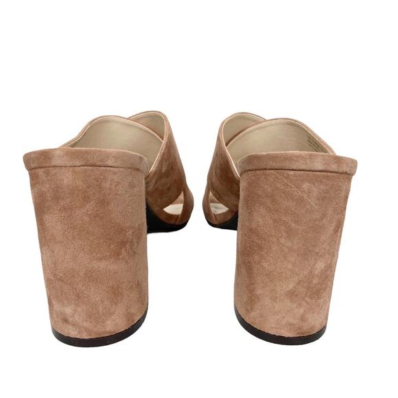 Cole Haan Gabby Sandal Tan Suede Leather Open Toe Chunky Heel Womens size 10.5 - Picture 7 of 11